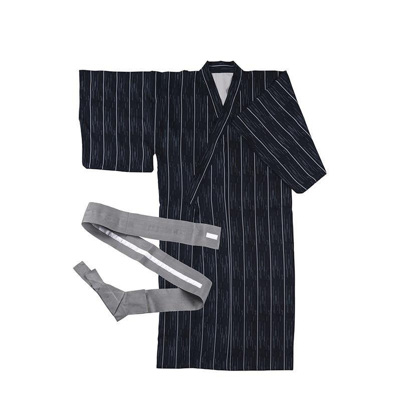 Men’s Black Striped Kimono