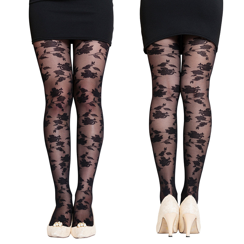 My Luxury Bloom Black Stockings