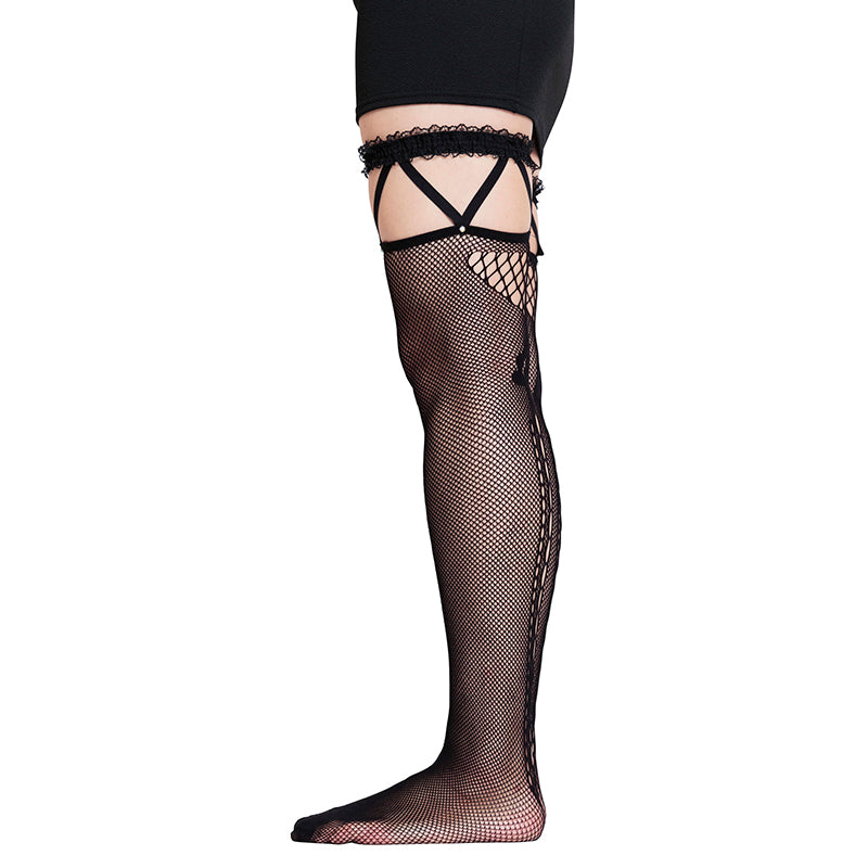 My Luxury Parts Design Black Over-the-Knee Socks