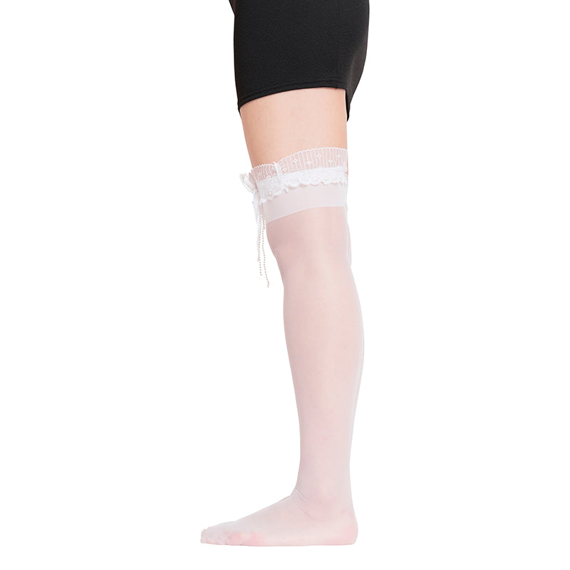 My Luxury Sheer Ribbon Over-the-Knee Socks