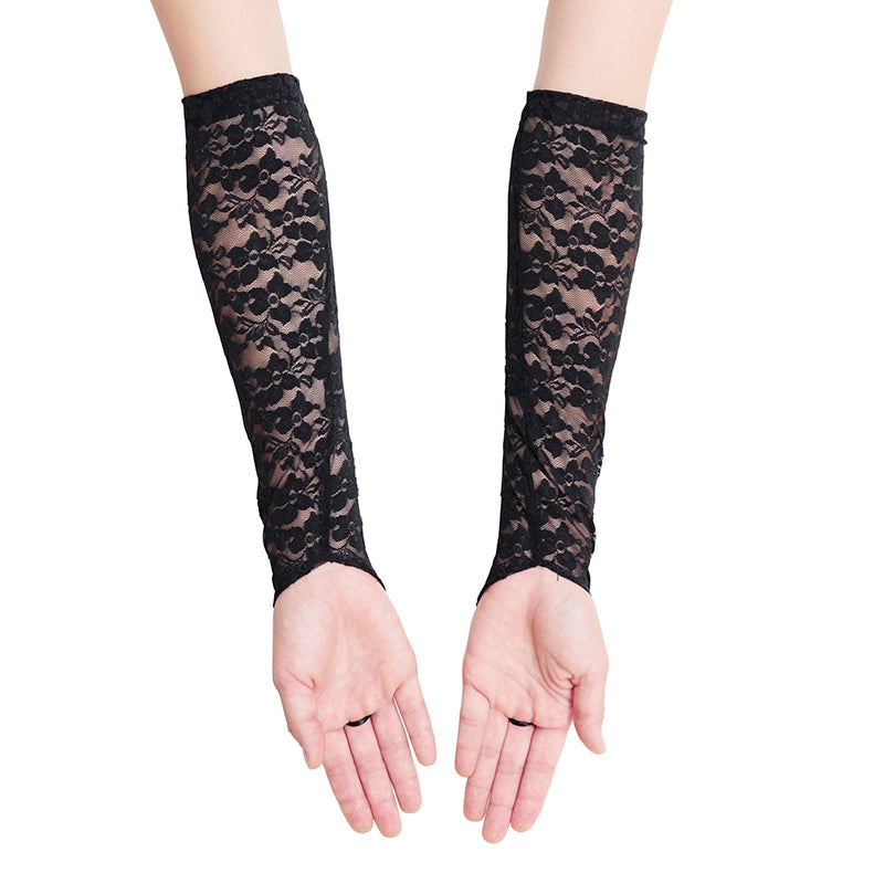 My Luxury Long Lace Arm Covers in Black